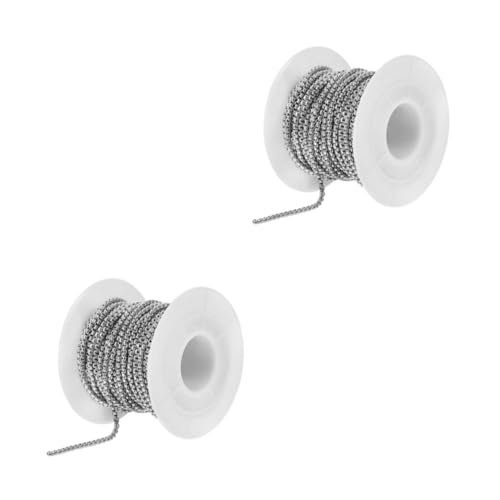 DIYEAH 2 Rollen 10 Stahlketten Perlenketten Gliederketten Ketten Für Halsketten Schmuckketten Schmuckketten Quadratische Kugelketten 2Mm DIY Ketten Perlenketten Bastelketten Edelstahl DIYEAH 2 Rollen 10 Stahlketten Perlenketten Gliederketten Ketten Für Halsketten Schmuckketten Schmuckketten Quadratische Kugelketten 2Mm DIY Ketten Perlenketten Bastelketten Edelstahl von DIYEAH