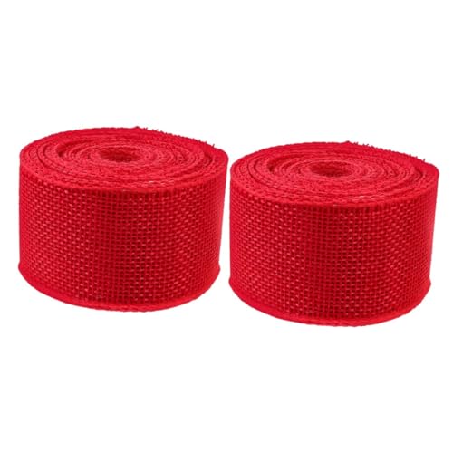 DIYEAH 2 Rollen Breites Rotfarbenes Dekorband mit Drahtkante Formstabil für Weihnachtsdeko und Geschenkbänder für DIY Bastelprojekte und Schleifenherstellung DIYEAH 2 Rollen Breites Rotfarbenes Dekorband mit Drahtkante Formstabil für Weihnachtsdeko und Geschenkbänder für DIY Bastelprojekte und Schleifenherstellung von DIYEAH