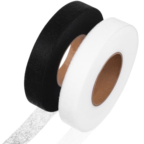 DIYEAH 2 Rollen Doppelseitiges Bügelsaumband Saumband zum Aufbügeln für Hosen Vorhänge DIY Nähen ohne Faden Langlebiges Stabiles Stoffklebeband für Einfache Saumreparatur von DIYEAH