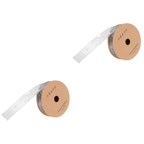 DIYEAH 2 Rollen Goldfolienband Mit Sternzeichen Transparentes Chiffonband Basteln Glänzendes Und Metallisches Band Für Blumensträuße Farbiges Blumenband Dekoration Seidenbänder von DIYEAH