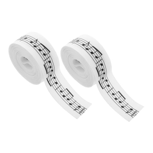 DIYEAH 2 Rollen Musiknoten Geschenkband À Yards Dekoratives Satinband für Partydekoration Geschenkverpackung und Bastelprojekte Luxuriösem von DIYEAH