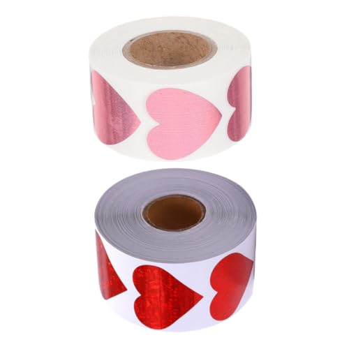 DIYEAH 2 Rollen Selbstklebende Rote Herzaufkleber mit Glitzerfolie Dekorative Etiketten für Einladungen und Scrapbooking Vielseitig Einsetzbar Einfach Ablösbar DIYEAH 2 Rollen Selbstklebende Rote Herzaufkleber mit Glitzerfolie Dekorative Etiketten für Einladungen und Scrapbooking Vielseitig Einsetzbar Einfach Ablösbar von DIYEAH