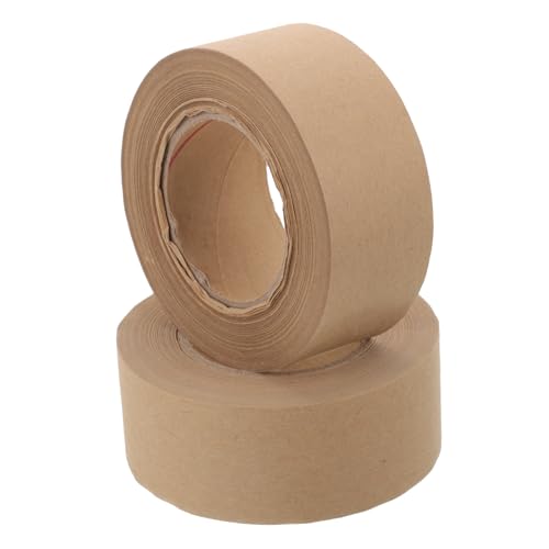 DIYEAH 2 Rollen Wasserband Malerband Klebeband Abdeckband Farbiges Band Streifen Sich Bewegendes Band Wasseraktiviertes Dichtungsband Gummiert Klebstoff Auf Wasserbasis von DIYEAH