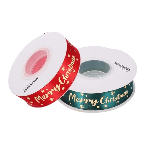 DIYEAH 2 Rollen Weihnachtliches Geschenkband 1 Yard Schneeflockenmuster Rot Grün Dekoratives Bastelband für DIY Schleifen Verpackung Weihnachtsbaum Partydekoration DIYEAH 2 Rollen Weihnachtliches Geschenkband 1 Yard Schneeflockenmuster Rot Grün Dekoratives Bastelband für DIY Schleifen Verpackung Weihnachtsbaum Partydekoration von DIYEAH
