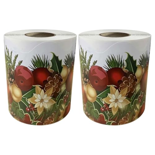 DIYEAH 2 Rollen Weihnachtsstern-Blumenrahmen Aufkleber 7,5 cm x 18 m Weihnachtsbordüren für Klassenzimmer Tafel Dekorationen Winterfest Party Schule DIYEAH 2 Rollen Weihnachtsstern-Blumenrahmen Aufkleber 7,5 cm x 18 m Weihnachtsbordüren für Klassenzimmer Tafel Dekorationen Winterfest Party Schule von DIYEAH