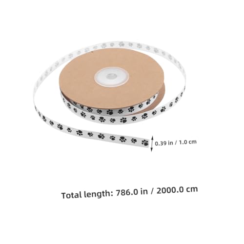DIYEAH 2 Rollen Weißes Pfotenmuster Dekorband Polyester Langlebig und Gerippt für Haustier Diy Partydeko Geschenkverpackung Yards pro Pfotenfreundliches Bastelband DIYEAH 2 Rollen Weißes Pfotenmuster Dekorband Polyester Langlebig und Gerippt für Haustier Diy Partydeko Geschenkverpackung Yards pro Pfotenfreundliches Bastelband von DIYEAH