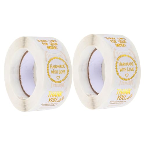 DIYEAH 2 Rollen danke aufkleber etiketten Keks Mini für Hochzeit gebacken groß geschenkpapier bögen paketaufkleber stickerbögen Dankeschön-Verpackungsaufkleber handgemachte Aufkleber PVC DIYEAH 2 Rollen danke aufkleber etiketten Keks Mini für Hochzeit gebacken groß geschenkpapier bögen paketaufkleber stickerbögen Dankeschön-Verpackungsaufkleber handgemachte Aufkleber PVC von DIYEAH