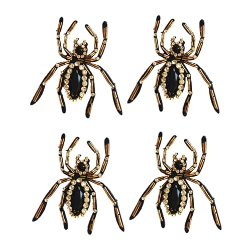 DIYEAH 2 Sätze Banner Bestickt Spinnenklauen-clip Dekoration Spinnenzauber Patch Halloween Charms Schmuckherstellung Kleidung Ninja Miniaturen Kostüm Spinnendekor Black Vlies 2 Stück * 2 von DIYEAH