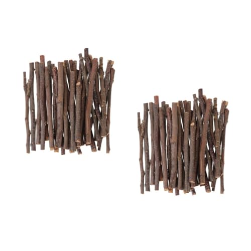 DIYEAH 2 Sätze Bastelstäbe Stäbe Dübeldekoration Bastelstäbchen Basteln Von Dekorativen Holzstäbchen Naturholz Farbstäbe Für Bastelarbeiten Innengröße Kunststiele 40 Stück * 2 von DIYEAH