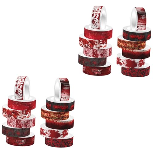 DIYEAH 2 Sätze Blutige Hand Washi Tape Halloween Dekoratives Klebeband Für Diy Scrapbooking Handbücher Und Kreativprojekte 12 Rollen * 2 von DIYEAH