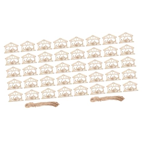 DIYEAH 2 Sätze Dekorativer Anhänger Aus Holz Büro Dekoration Office Decoration Krippen-diy-ornamente in Großen Mengen Hängende Ornamente Party Gefälligkeiten Holzhandwerk 20 Stück * 2 DIYEAH 2 Sätze Dekorativer Anhänger Aus Holz Büro Dekoration Office Decoration Krippen-diy-ornamente in Großen Mengen Hängende Ornamente Party Gefälligkeiten Holzhandwerk 20 Stück * 2 von DIYEAH
