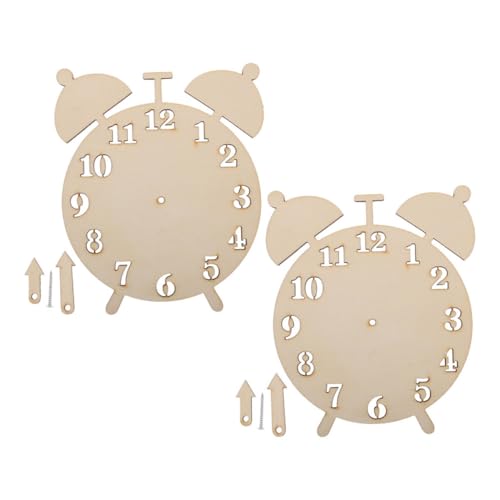 DIYEAH 2 Sätze Diy Holz Uhr Ersatzteile Pädagogisches Puzzle für Handwerk für Zuhause Kreative Interaktion zwischen Eltern und Junge Mädchen Fördert und Kreativität von DIYEAH