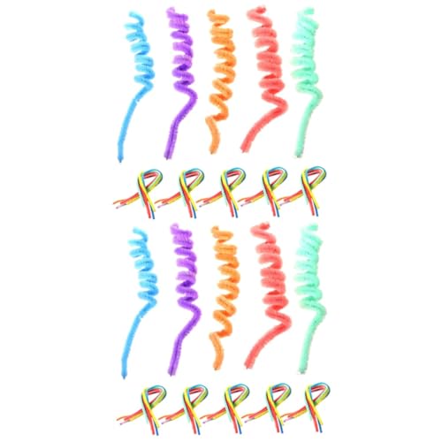 DIYEAH 2 Sätze Diy Plüsch Twisted Rod Basteln Für Handsfull Rosa Verdrehter Stock Zubehör Bastelsets Für Festival-diy-stick Chenille-stiele Polyester 100 Stück * 2 von DIYEAH