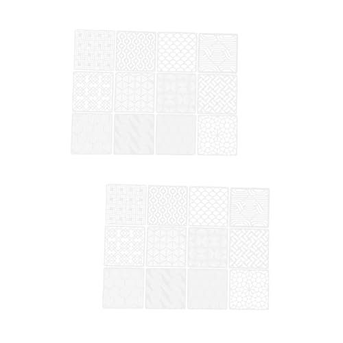DIYEAH 2 Sätze Geometrische Vorlage Geometrie-schablone Wand Malvorlagen Wiederverwendbare Schablonen Zum Malen Schablonen Ziehen Malschablonen Kunst Weiß Plastik 12 Stück * 2 von DIYEAH