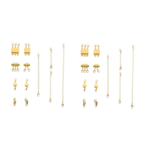DIYEAH 2 Sätze Halskette Magnetverschluss Halsketten Perlen multi schmuck verschluss halskette verschluss Halskette Schmuckverschluss Kettenverschlüsse für Lagenlook Legierung Golden von DIYEAH
