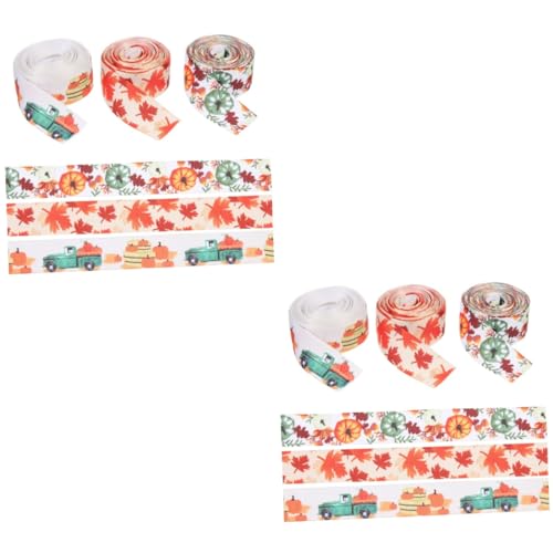 DIYEAH 2 Sätze Herbst-ernte-thema-bänder Dekorationen Danksagung Schleife Farbig Für Seidenband Ribbon Geschenkbänder Set Basteln Bandalette Herbstbänder Band Masse Polyester 3 Rollen * 2 DIYEAH 2 Sätze Herbst-ernte-thema-bänder Dekorationen Danksagung Schleife Farbig Für Seidenband Ribbon Geschenkbänder Set Basteln Bandalette Herbstbänder Band Masse Polyester 3 Rollen * 2 von DIYEAH