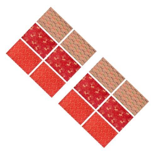 DIYEAH 2 Sätze Kraft-geschenkpapier Paketpapier Packpapier Xmas Decoration Weihmachtsdeko Geschenktaschen Weihnachtsverpackungspapier Weihnachtsgeschenk Diy - Kraftpapier 6 Stück * 2 von DIYEAH