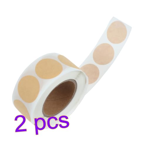DIYEAH 2 Sätze Kraftpapier Aufkleber Rund Selbstklebend Beschreibbare Verpackungs Etiketten Personalisierbare Klebelabels Für Geschenkverpackung Versand Diy Dekoration Und 500 Stück * 2 von DIYEAH