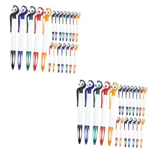 DIYEAH 2 Sätze Kreative Stifte Ballpoint Pen Kugleschreiber Fußball Schreibwaren Fußball Stifte Fußball Bleistifte Kugelschreiber Fußball-goodie-bag-gefälligkeiten Plastik 20 Stück * 2 von DIYEAH