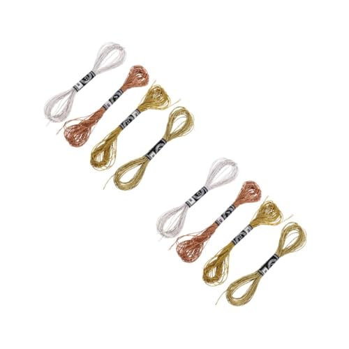 DIYEAH 2 Sätze Kreuzstich-metallfaden Für Freundinen Hochleistungsfaden Weißer Faden Stickgarnhalter Faden Für Nähmaschine Kreuzstich-accessoire Diy-fäden Polyester 16 Stück * 2 von DIYEAH