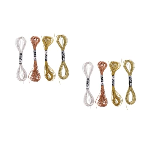 DIYEAH 2 Sätze Kreuzstich-metallfaden Für Freundinen Nähen Einfädler Hochleistungsfaden Weißer Faden Herstellung Stoff Diy-thread Diy-fäden Diy-armaturen Polyester 16 Stück * 2 von DIYEAH