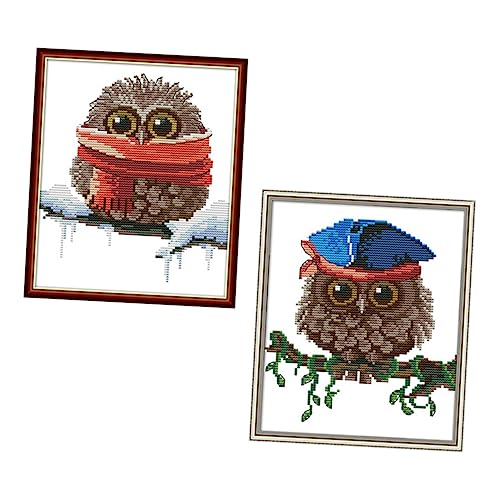 DIYEAH 2 Sätze Kreuzstich mit Eulen Muster Teiliges DIY Stickerei Kit Ökologischem Baumwollstoff für Wohn und Büroschmuck Freizeitbeschäftigung mit Familie und Freunden DIYEAH 2 Sätze Kreuzstich mit Eulen Muster Teiliges DIY Stickerei Kit Ökologischem Baumwollstoff für Wohn und Büroschmuck Freizeitbeschäftigung mit Familie und Freunden von DIYEAH