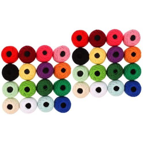 DIYEAH 2 Sätze Kreuzstichfaden Embroidery Handwerkskunst Dekoringe Sewing Accessories Quiltgarn Stickgarn Stoff Stickstränge Fäden Baumwollfaden Nähen Garnrollen Baumwolle 16 Rollen * 2 von DIYEAH