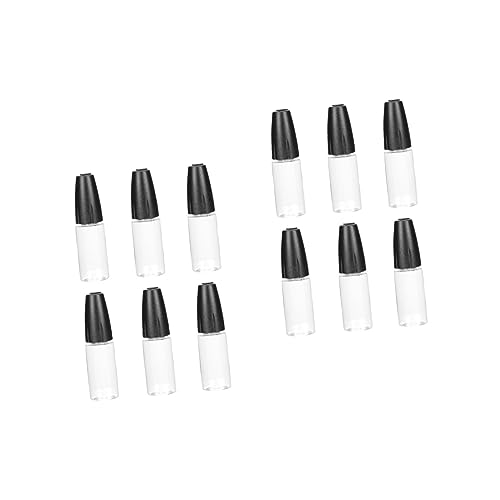 DIYEAH 2 Sätze Leere Flasche Mit Mütze Pipette Für Dosiernadeln Tipp Tropfschlauch Werkzeug Flasche Mit Feiner Spitze Kleber-quetschflasche Das Haustier Black 6 Stück * 2 von DIYEAH