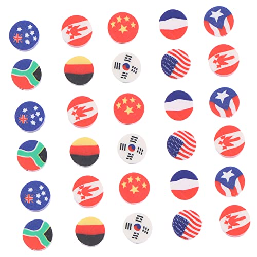 DIYEAH 2 Sätze Lose Perlen Der Diy-flagge Edelstein Reizflaggen Herstellung Patriotisch Gold Strasssteine Schmuck Rot Verschiedene Perlen Bausatz Schleife Polymer-ton 100 Stück * 2 von DIYEAH