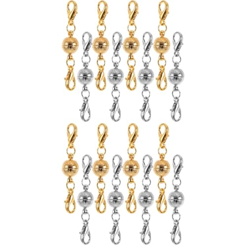 DIYEAH 2 Sätze Magnetverschlüsse Für Armbänder Und Diy Schmuckverschluss Gold Und Silber Für Schmuckherstellung Und Verlängerungen Einfach Zu Handhaben Und Vielseitig 8 Stück * 2 von DIYEAH