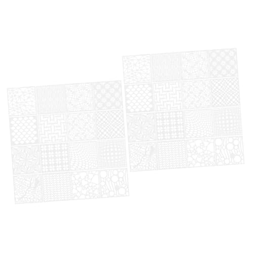 DIYEAH 2 Sätze Malschablonen Geometrische Muster Schablonen Und Vorlagen Zum Malen Malvorlagen Malen Basteln Zubehör Schablonen Zum Malen Wiederverwendbare Schablonen 16 Stück * 2 von DIYEAH