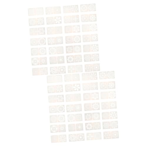 DIYEAH 2 Sätze Mandala-vorlage Mandala-schablonen Zum Malen Malschablonen Für Wände Mandala-malerei Lassen Wiederverwendbare Mandala-schablone Mandalas Plastik Weiß 56 Stücke * 2 von DIYEAH