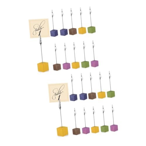 DIYEAH 2 Sätze Notizordner Memo Clips Papierordner Namensschild Staffelei Tischnummernhalter Kreative Memo Halter Fotohalter Reserviert Schilder Für Tische 10 Stück * 2 von DIYEAH