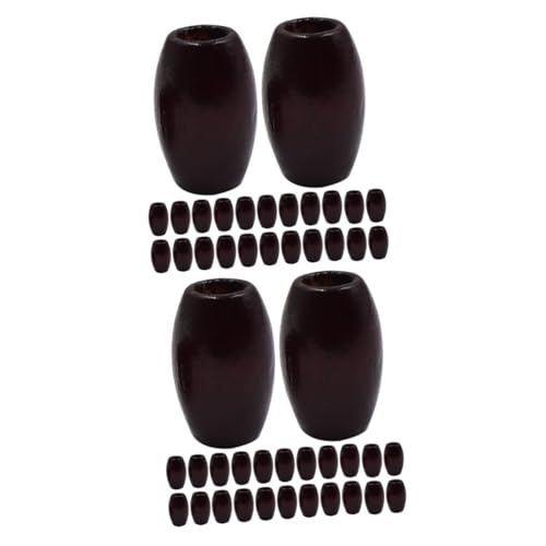 DIYEAH 2 Sätze Oval Holzperlen Für Diy Schmuck Bastelperlen Für Armbänder Und Kunstwerke Für Bastelprojekte Und Familienaktivitäten 50 Stück * 2 von DIYEAH