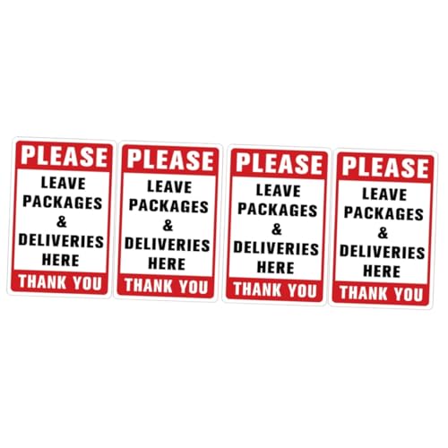 DIYEAH 2 Sätze Paketspeicheraufkleber Wand Post Versand Lieferzeichen Pakete Hier Unterschreiben Schild Für Hofpaketlieferungen Paketabfallzeichen Pakete Unterzeichnen Rot Pvc 2 Stück * 2 von DIYEAH