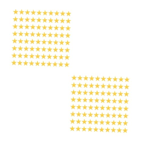 DIYEAH 2 Sätze Pentagramm-patch Kleine Stickereikleidung Kostüm Kleider-glitzer-aufkleber Gestickte Aufnäher Für Bekleidungsstücke Stoff-edelsteine Zubehör Yellow Polyester 80 Stück * 2 von DIYEAH