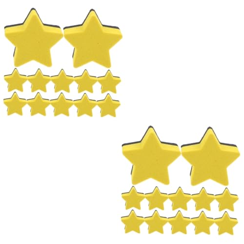 DIYEAH 2 Sätze Pentagramm-radiergummi Mini-radierer Trockene Radiergummis Planke Leichte Whiteboard-radierer Trockener Radiergummi Mini-whiteboard-radierer Filzstoff Yellow 12 Stücke * 2 DIYEAH 2 Sätze Pentagramm-radiergummi Mini-radierer Trockene Radiergummis Planke Leichte Whiteboard-radierer Trockener Radiergummi Mini-whiteboard-radierer Filzstoff Yellow 12 Stücke * 2 von DIYEAH
