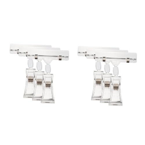 DIYEAH 2 Sätze Rack -etikettenclip Anzeigen Doppelt Drehklammern Drehbare Schilderclips Einseitig Einstellbar Karte Stand Doppelseitige Clips Inhaber Transparent Plastik 3 Stück * 2 DIYEAH 2 Sätze Rack -etikettenclip Anzeigen Doppelt Drehklammern Drehbare Schilderclips Einseitig Einstellbar Karte Stand Doppelseitige Clips Inhaber Transparent Plastik 3 Stück * 2 von DIYEAH