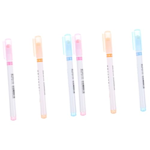 DIYEAH 2 Sätze Roller-textmarker Büromaterial Office Zubehör The Notebook Leuchtsticker Marker Pen Dünn Markierungen Für Die Schule Schicke Marker Zeichenstifte Plastik 3 Stücke * 2 von DIYEAH