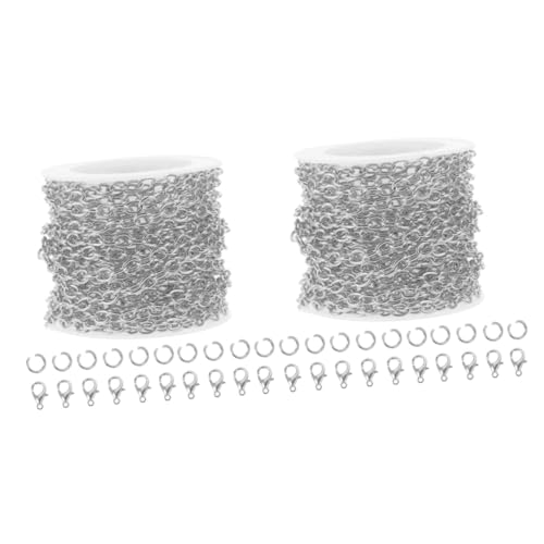 DIYEAH 2 Sätze Schmuckkette Silberfarbenes DIY Armband Kettenband mit Karabinerverschluss und Sprungringen für Schmuckherstellung und Bastelarbeiten DIYEAH 2 Sätze Schmuckkette Silberfarbenes DIY Armband Kettenband mit Karabinerverschluss und Sprungringen für Schmuckherstellung und Bastelarbeiten von DIYEAH