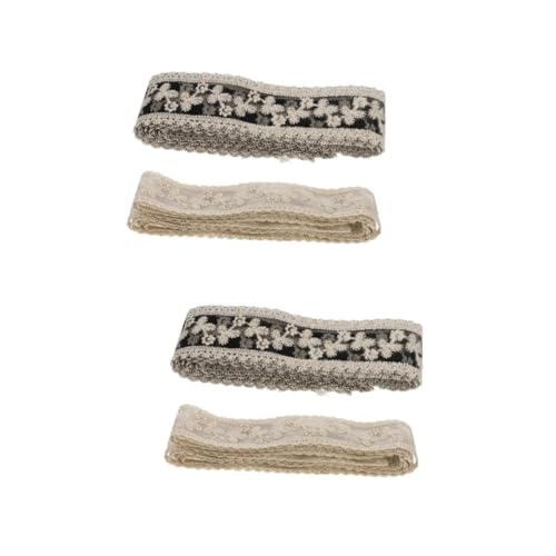 DIYEAH 2 Sätze Schmuckzubehör Sackleinen Satinbänder Jutestoff Bogen Multi Ribbon Bandfeile Bastelzubehör Bänder Zur Schleifenherstellung Blumenmuster Diy Band Stickerei 2 Stück * 2 von DIYEAH