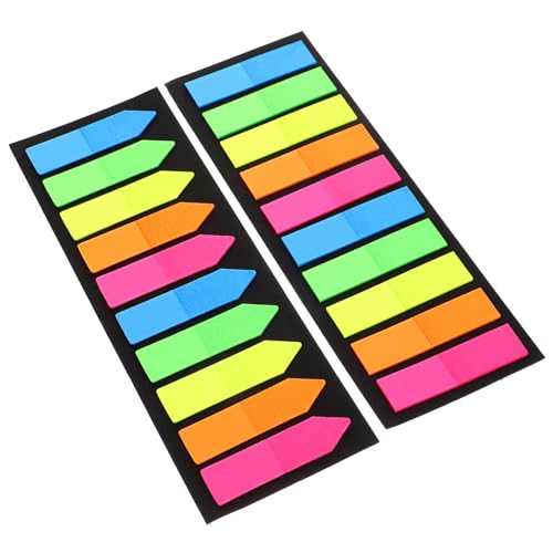 DIYEAH 2 Sätze Sticky Index Tabs Farben Fluoreszierend Farben Pastell Selbstklebende Seitenmarker für Bücher Notizen und Annotationen Praktische und Wiederverwendbare Haftnotizen für von DIYEAH