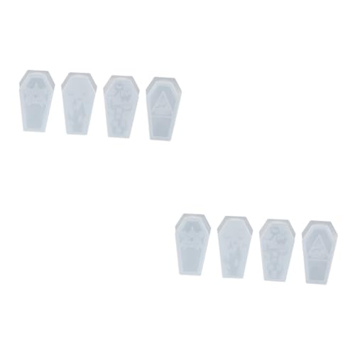 DIYEAH 2 Sätze Teiliges Diy Kristall Lid Silikonform Set Für Halloween Dekorative Aufbewahrungsbox Form Eines Wiederverwendbare Epoxidharz Gießform Für Kreative 4 Stücke * 2 von DIYEAH