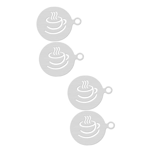 DIYEAH 2 Sätze Teiliges Kaffeestencils Aus Lebensmittelechtem Diy Latte Art Schablonen Für Kreative Cappuccino Dekorationen Und Köstliche Toppings Für Kaffeeliebhaber 2 Stück * 2 DIYEAH 2 Sätze Teiliges Kaffeestencils Aus Lebensmittelechtem Diy Latte Art Schablonen Für Kreative Cappuccino Dekorationen Und Köstliche Toppings Für Kaffeeliebhaber 2 Stück * 2 von DIYEAH