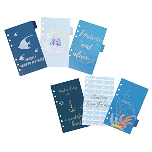 DIYEAH 2 Sätze Teiliges Nachfüllpapier Trennblätter Für Ringordner Langlebige Index Divider Vielseitig Einsetzbar Für Schule Büro Und Zuhause Leuchtende Farben Für Bessere 6 Stück * 2 von DIYEAH