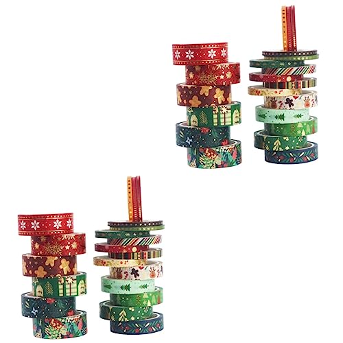 DIYEAH 2 Sätze Teiliges Weihnachtliches Washi Tape Dekoratives Geschenkband Mit Festlichen Motiven Haftendes Einfach Abziehbares Diy Klebeband Für Weihnachtskarten 21 Rollen * 2 DIYEAH 2 Sätze Teiliges Weihnachtliches Washi Tape Dekoratives Geschenkband Mit Festlichen Motiven Haftendes Einfach Abziehbares Diy Klebeband Für Weihnachtskarten 21 Rollen * 2 von DIYEAH