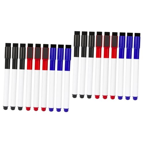 DIYEAH 2 Sätze Trocken Abwischbarer Stift Groß Schwarze Whiteboard-stifte Whiteboard-grundlage Radiergummi Trocken Abwischbare Marker Mit Feiner Spitze Trockener Löschstift 9 Stücke * 2 von DIYEAH