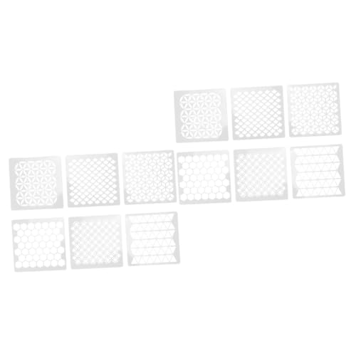 DIYEAH 2 Sätze Wandmalschablone Schablone Wabenschablonen Zum Bemalen Wabenschablonen Vorlagen Malschablonentafel Farbspritzschablone Malzubehör Weiß 6 Stücke * 2 von DIYEAH