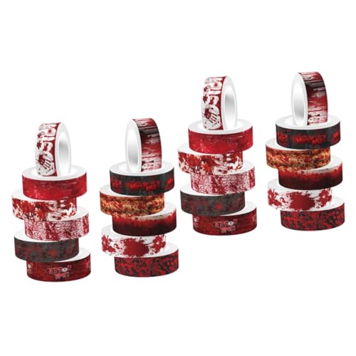 DIYEAH 2 Sätze Washi -bänder Banddekoration Gruselige Bänder Wickelband Halloween Dekorative Bänder Netz Fallen Klebrig Für Beängstigend Sehr Prim Led Papier 12 Rollen * 2 von DIYEAH