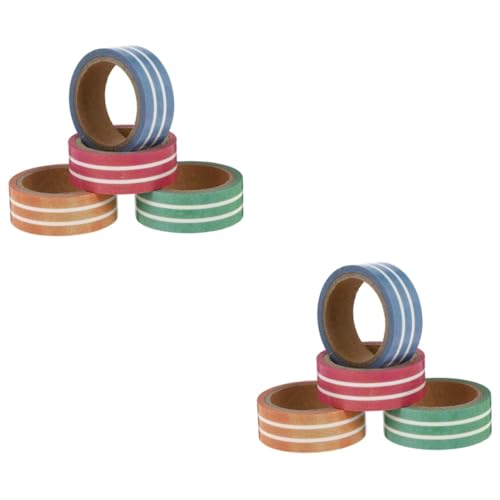 DIYEAH 2 Sätze Washi-tape The Washi Tape Farbiges Klebeband Zubehör Für Die Kartenherstellung Scrapbooking-bänder Anzeige Zeitschrift Dekorationsband Japanisches Papier 4 Rollen * 2 von DIYEAH
